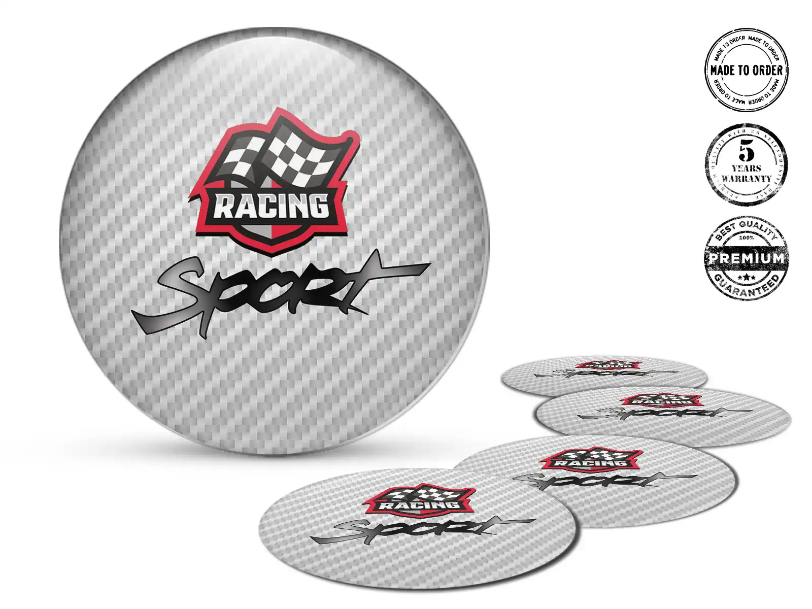 Nabenetiketten Hochwertige Elegante Dome Sticker